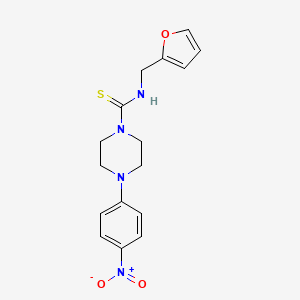 N-(2-furylmethyl)-4-(4-nitrophenyl)-1-piperazinecarbothioamide