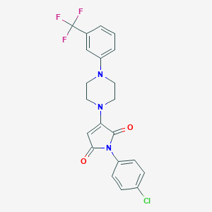 1-(4-chlorophenyl)-3-{4-[3-(trifluoromethyl)phenyl]-1-piperazinyl}-1H-pyrrole-2,5-dione