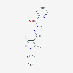 N'-[(E)-(3,5-dimethyl-1-phenyl-1H-pyrazol-4-yl)methylidene]pyridine-2-carbohydrazide