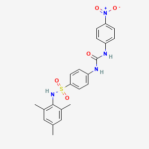 molecular formula C22H22N4O5S B4129597 N-mesityl-4-({[(4-nitrophenyl)amino]carbonyl}amino)benzenesulfonamide 