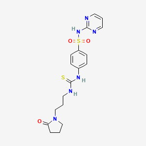 4-[({[3-(2-oxo-1-pyrrolidinyl)propyl]amino}carbonothioyl)amino]-N-2-pyrimidinylbenzenesulfonamide