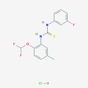 N-[2-(difluoromethoxy)-5-methylphenyl]-N'-(3-fluorophenyl)thiourea hydrochloride