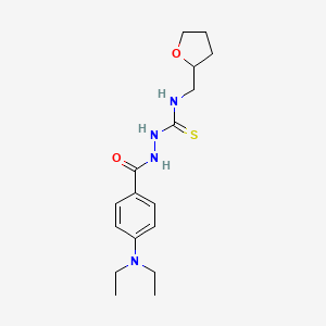 molecular formula C17H26N4O2S B4129642 2-[4-(diethylamino)benzoyl]-N-(tetrahydro-2-furanylmethyl)hydrazinecarbothioamide 