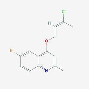 6-Bromo-2-methyl-4-quinolinyl 3-chloro-2-butenyl ether
