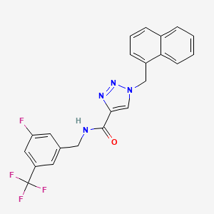 molecular formula C22H16F4N4O B4129666 N-[3-fluoro-5-(trifluoromethyl)benzyl]-1-(1-naphthylmethyl)-1H-1,2,3-triazole-4-carboxamide 