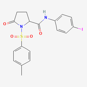 N-(4-iodophenyl)-1-[(4-methylphenyl)sulfonyl]-5-oxoprolinamide