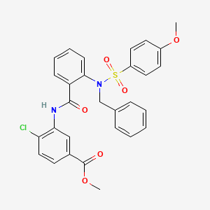 molecular formula C29H25ClN2O6S B4129686 methyl 3-[(2-{benzyl[(4-methoxyphenyl)sulfonyl]amino}benzoyl)amino]-4-chlorobenzoate 