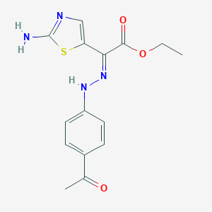 Ethyl [(4-acetylphenyl)hydrazono](2-amino-1,3-thiazol-5-yl)acetate