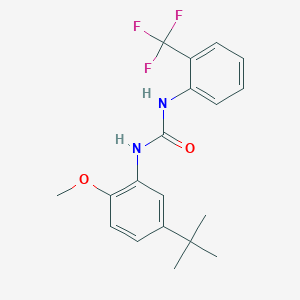 molecular formula C19H21F3N2O2 B4129714 N-(5-tert-butyl-2-methoxyphenyl)-N'-[2-(trifluoromethyl)phenyl]urea 