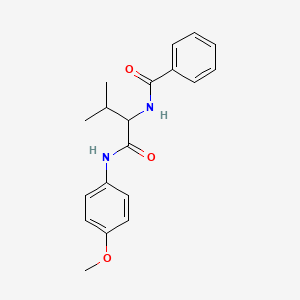 molecular formula C19H22N2O3 B4129743 N-(1-{[(4-methoxyphenyl)amino]carbonyl}-2-methylpropyl)benzamide 