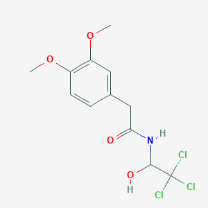molecular formula C12H14Cl3NO4 B412977 2-(3,4-dimethoxyphenyl)-N-(2,2,2-trichloro-1-hydroxyethyl)acetamide 