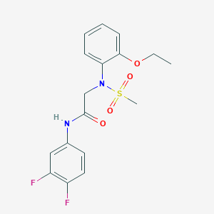 molecular formula C17H18F2N2O4S B4129809 N~1~-(3,4-difluorophenyl)-N~2~-(2-ethoxyphenyl)-N~2~-(methylsulfonyl)glycinamide 