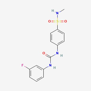 molecular formula C14H14FN3O3S B4129822 4-({[(3-fluorophenyl)amino]carbonyl}amino)-N-methylbenzenesulfonamide 
