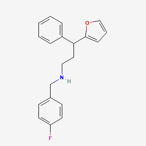 molecular formula C20H20FNO B4129826 (4-fluorobenzyl)[3-(2-furyl)-3-phenylpropyl]amine 