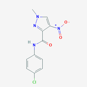 molecular formula C11H9ClN4O3 B412983 N-(4-chlorophenyl)-1-methyl-4-nitro-1H-pyrazole-3-carboxamide 