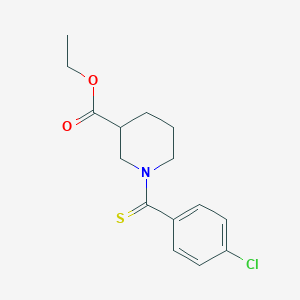 molecular formula C15H18ClNO2S B4129839 ethyl 1-[(4-chlorophenyl)carbonothioyl]-3-piperidinecarboxylate 