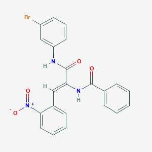 N-(1-[(3-bromoanilino)carbonyl]-2-{2-nitrophenyl}vinyl)benzamide