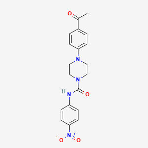 molecular formula C19H20N4O4 B4129847 4-(4-acetylphenyl)-N-(4-nitrophenyl)-1-piperazinecarboxamide 