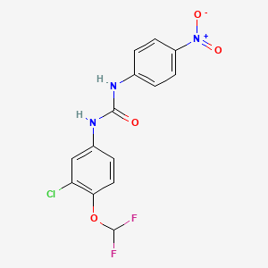 molecular formula C14H10ClF2N3O4 B4129849 N-[3-chloro-4-(difluoromethoxy)phenyl]-N'-(4-nitrophenyl)urea 