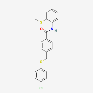 4-{[(4-chlorophenyl)thio]methyl}-N-[2-(methylthio)phenyl]benzamide