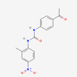 molecular formula C16H15N3O4 B4129858 N-(4-acetylphenyl)-N'-(2-methyl-4-nitrophenyl)urea 