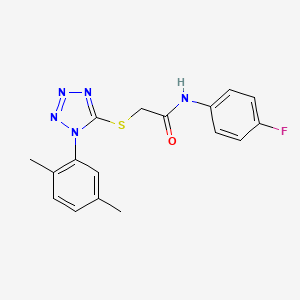 2-{[1-(2,5-dimethylphenyl)-1H-tetrazol-5-yl]thio}-N-(4-fluorophenyl)acetamide