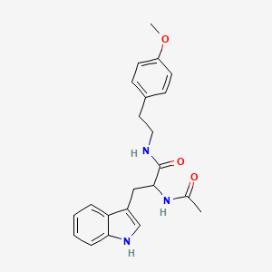 molecular formula C22H25N3O3 B4129876 N-acetyl-N-[2-(4-methoxyphenyl)ethyl]tryptophanamide 