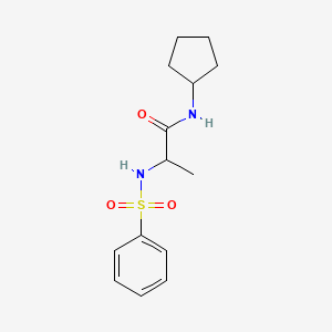 N~1~-cyclopentyl-N~2~-(phenylsulfonyl)alaninamide