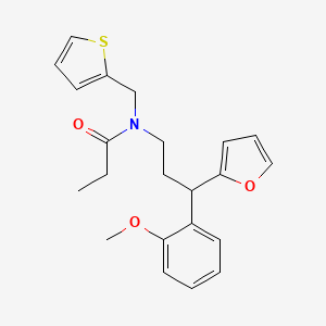 N-[3-(2-furyl)-3-(2-methoxyphenyl)propyl]-N-(2-thienylmethyl)propanamide