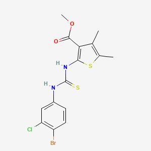 methyl 2-({[(4-bromo-3-chlorophenyl)amino]carbonothioyl}amino)-4,5-dimethyl-3-thiophenecarboxylate