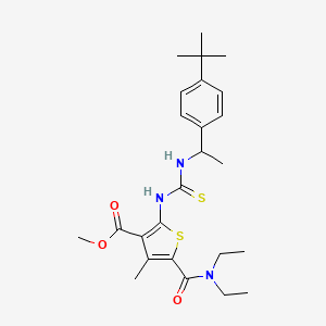 methyl 2-[({[1-(4-tert-butylphenyl)ethyl]amino}carbonothioyl)amino]-5-[(diethylamino)carbonyl]-4-methyl-3-thiophenecarboxylate