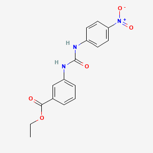 molecular formula C16H15N3O5 B4129946 ethyl 3-({[(4-nitrophenyl)amino]carbonyl}amino)benzoate 