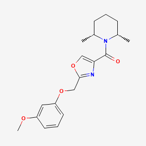 (2R*,6S*)-1-({2-[(3-methoxyphenoxy)methyl]-1,3-oxazol-4-yl}carbonyl)-2,6-dimethylpiperidine