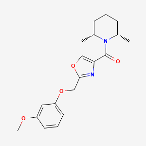 molecular formula C19H24N2O4 B4129962 (2R*,6S*)-1-({2-[(3-methoxyphenoxy)methyl]-1,3-oxazol-4-yl}carbonyl)-2,6-dimethylpiperidine 