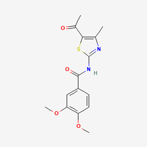 N-(5-acetyl-4-methyl-1,3-thiazol-2-yl)-3,4-dimethoxybenzamide