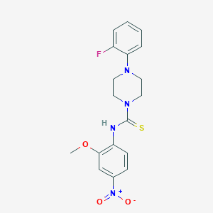 4-(2-fluorophenyl)-N-(2-methoxy-4-nitrophenyl)-1-piperazinecarbothioamide