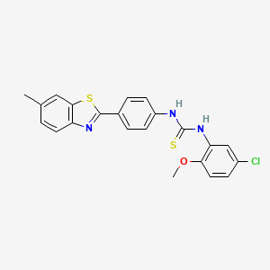 N-(5-chloro-2-methoxyphenyl)-N'-[4-(6-methyl-1,3-benzothiazol-2-yl)phenyl]thiourea