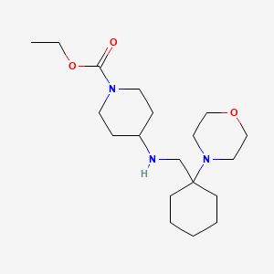 molecular formula C19H35N3O3 B4129991 ethyl 4-{[(1-morpholin-4-ylcyclohexyl)methyl]amino}piperidine-1-carboxylate 