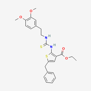 ethyl 5-benzyl-2-[({[2-(3,4-dimethoxyphenyl)ethyl]amino}carbonothioyl)amino]-3-thiophenecarboxylate