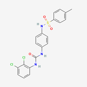 molecular formula C20H17Cl2N3O3S B4130020 N-[4-({[(2,3-dichlorophenyl)amino]carbonyl}amino)phenyl]-4-methylbenzenesulfonamide 