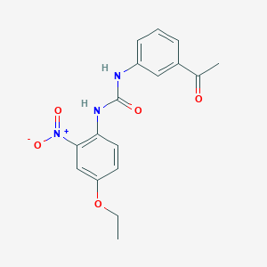 molecular formula C17H17N3O5 B4130031 N-(3-acetylphenyl)-N'-(4-ethoxy-2-nitrophenyl)urea 