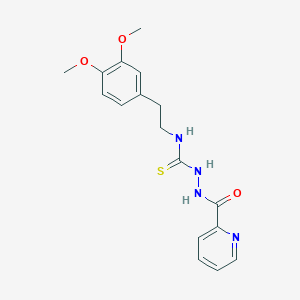 molecular formula C17H20N4O3S B4130059 N-[2-(3,4-dimethoxyphenyl)ethyl]-2-(2-pyridinylcarbonyl)hydrazinecarbothioamide 