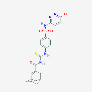 4-({[(1-adamantylcarbonyl)amino]carbothioyl}amino)-N-(6-methoxy-3-pyridazinyl)benzenesulfonamide