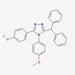 molecular formula C28H23N3O2 B4130081 4-[5-(diphenylmethyl)-4-(4-methoxyphenyl)-4H-1,2,4-triazol-3-yl]phenol 