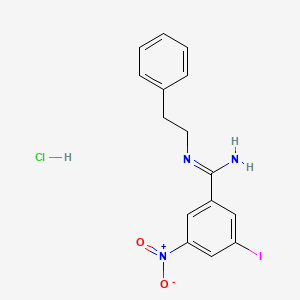 3-iodo-5-nitro-N-(2-phenylethyl)benzenecarboximidamide hydrochloride