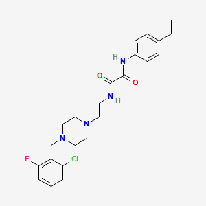 molecular formula C23H28ClFN4O2 B4130108 N-{2-[4-(2-chloro-6-fluorobenzyl)-1-piperazinyl]ethyl}-N'-(4-ethylphenyl)ethanediamide 