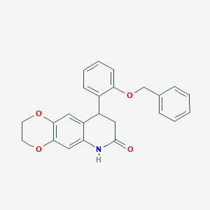 9-[2-(benzyloxy)phenyl]-2,3,8,9-tetrahydro[1,4]dioxino[2,3-g]quinolin-7(6H)-one