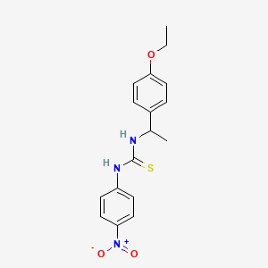 molecular formula C17H19N3O3S B4130126 N-[1-(4-ethoxyphenyl)ethyl]-N'-(4-nitrophenyl)thiourea 