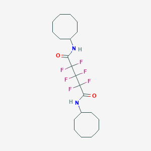 molecular formula C21H32F6N2O2 B413013 N~1~,N~5~-dicyclooctyl-2,2,3,3,4,4-hexafluoropentanediamide 