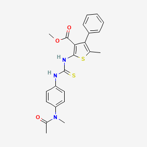 molecular formula C23H23N3O3S2 B4130153 methyl 2-{[({4-[acetyl(methyl)amino]phenyl}amino)carbonothioyl]amino}-5-methyl-4-phenyl-3-thiophenecarboxylate 